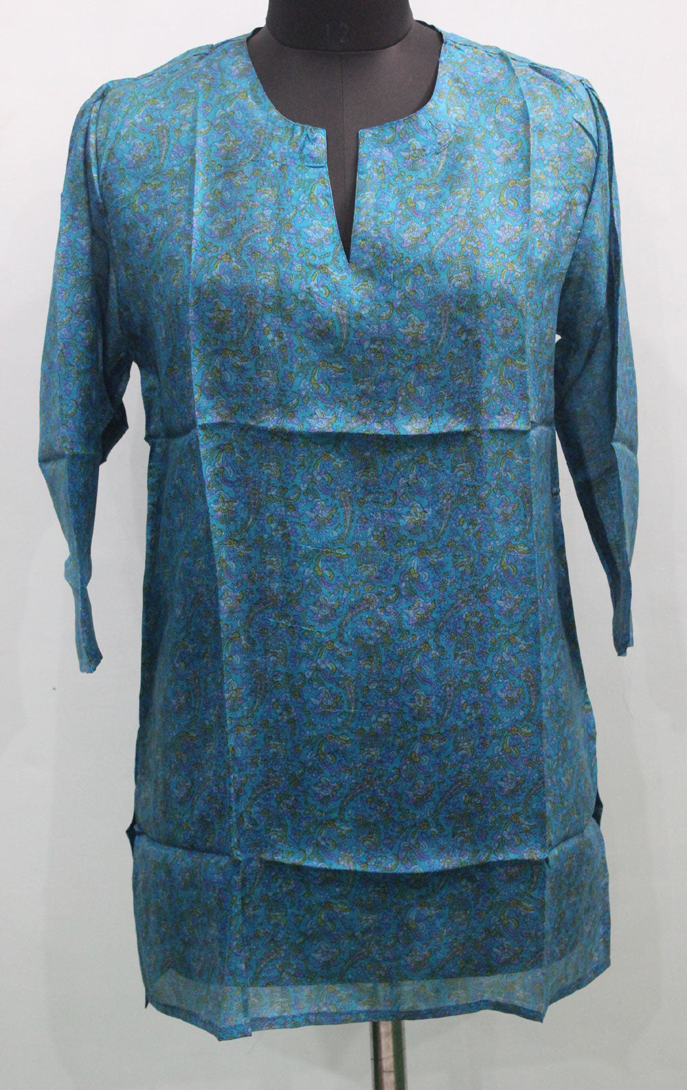 Bohemian Indian Silk Sari Blouse V-Neck Tunics Wholesale