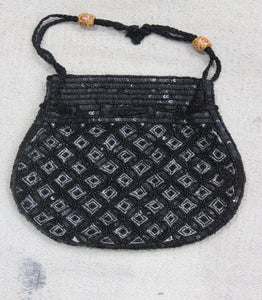 Beautiful Black Handmade Indian Fashion Potli Bag with Sequins