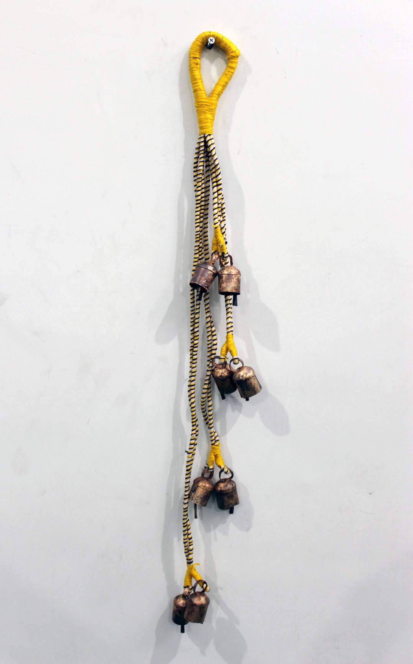 Rustic Hanging Chime with 8 Bells - Boho Decor Boho Decor,Boho Theme,Handmade,Recycled,Rustic,Rustic Vintage