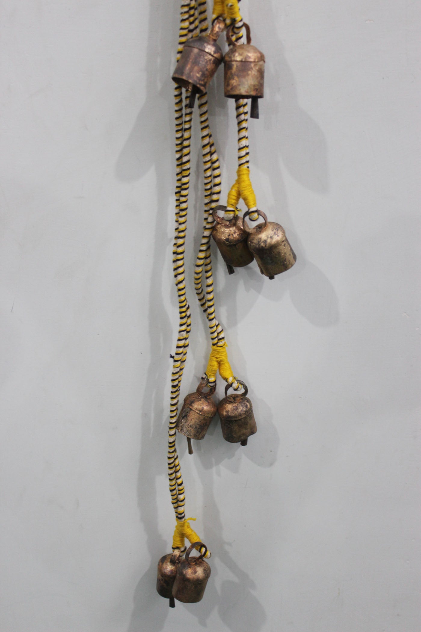 Rustic Hanging Chime with 8 Bells - Boho Decor Boho Decor,Boho Theme,Handmade,Recycled,Rustic,Rustic Vintage