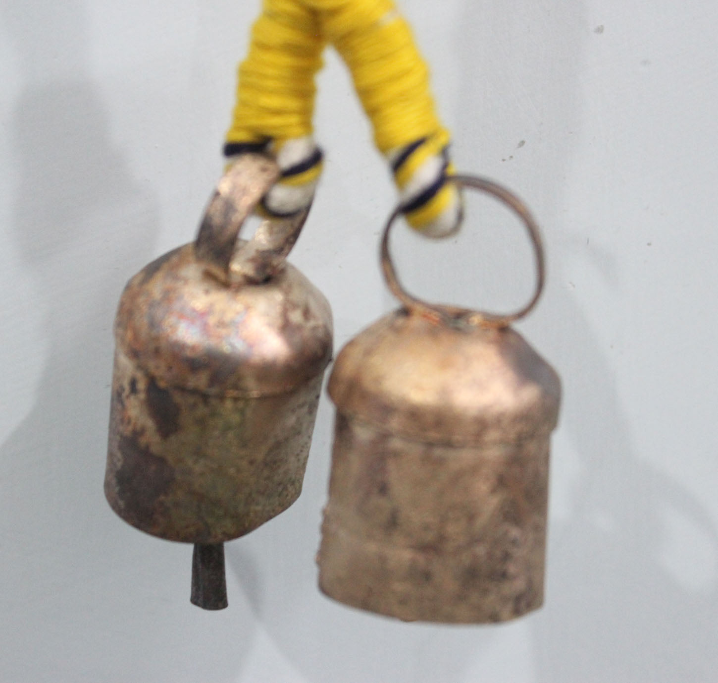 Rustic Hanging Chime with 8 Bells - Boho Decor Boho Decor,Boho Theme,Handmade,Recycled,Rustic,Rustic Vintage