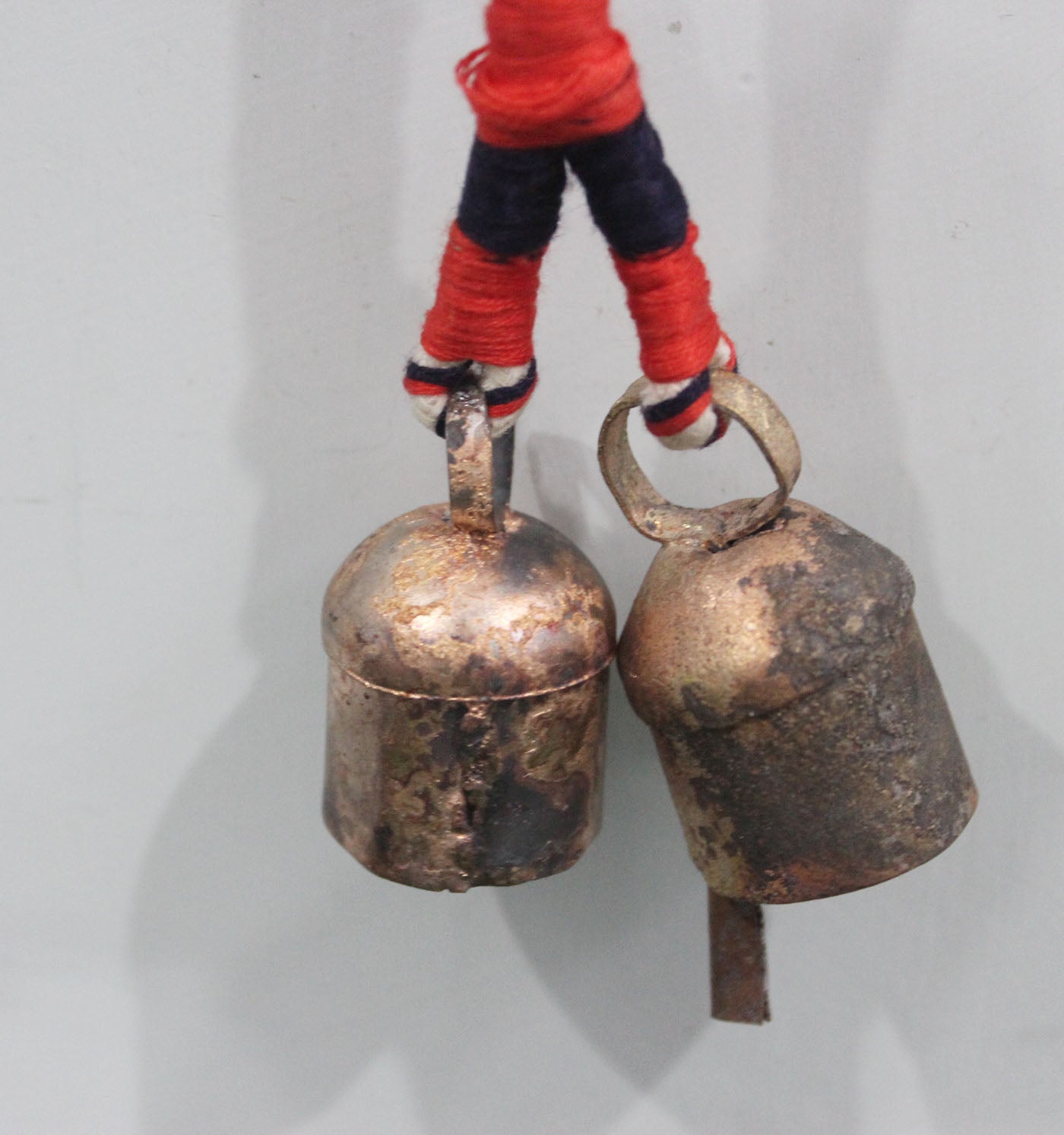 Rustic Hanging Chime with 8 Bells - Boho Decor Boho Decor,Boho Theme,Handmade,Recycled,Rustic,Rustic Vintage