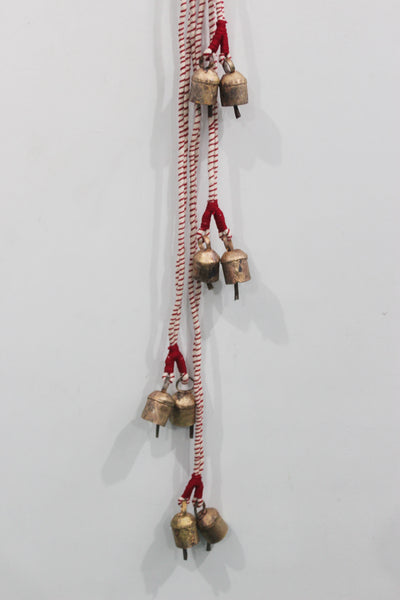 Handmade 8 Rustic Bells Hanging Chime Boho Theme Patio , Indoor Home Decoration 74 cm Length