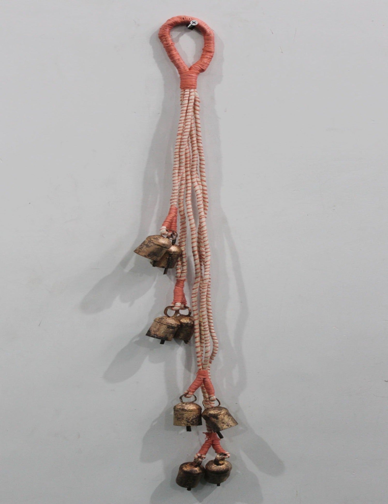 Rustic Hanging Chime with 8 Bells - Boho Decor Boho Decor,Boho Theme,Handmade,Recycled,Rustic,Rustic Vintage