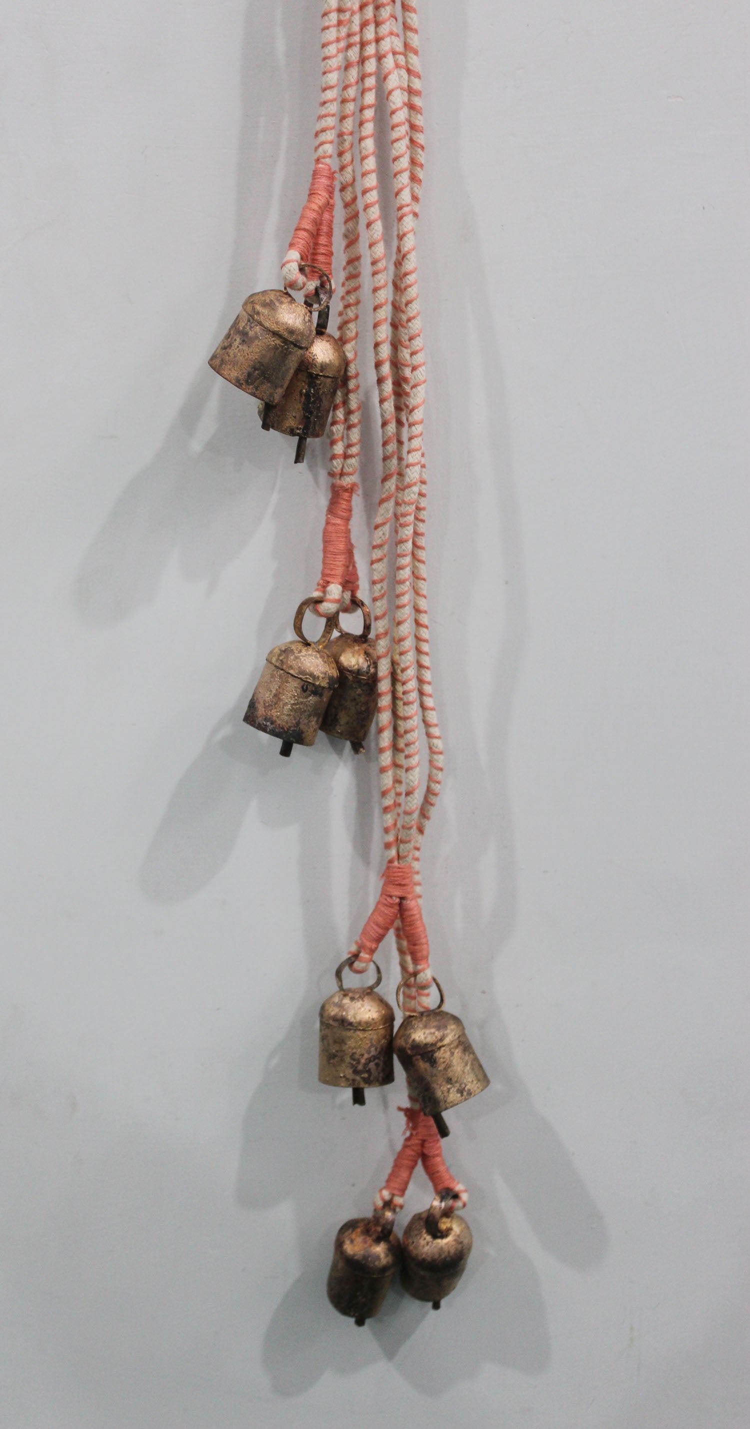 Rustic Hanging Chime with 8 Bells - Boho Decor Boho Decor,Boho Theme,Handmade,Recycled,Rustic,Rustic Vintage