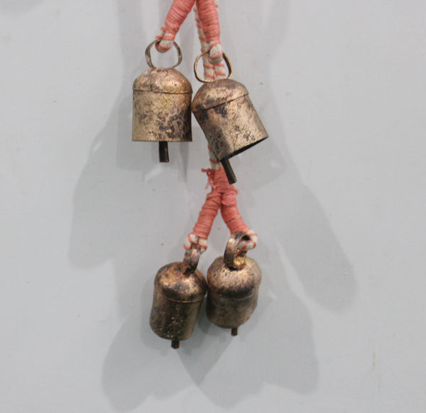 Handmade 8 Rustic Bells Hanging Chime Boho Theme Patio , Indoor Home Decoration 74 cm Length