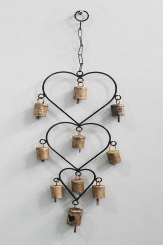 Handmade Heart Hanging Bells string hand painted Boho Theme Love Gift –  Mangogiftsstore