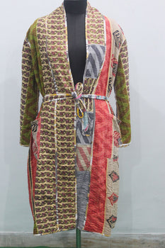 Recycled Sari Cotton Robe Dress 