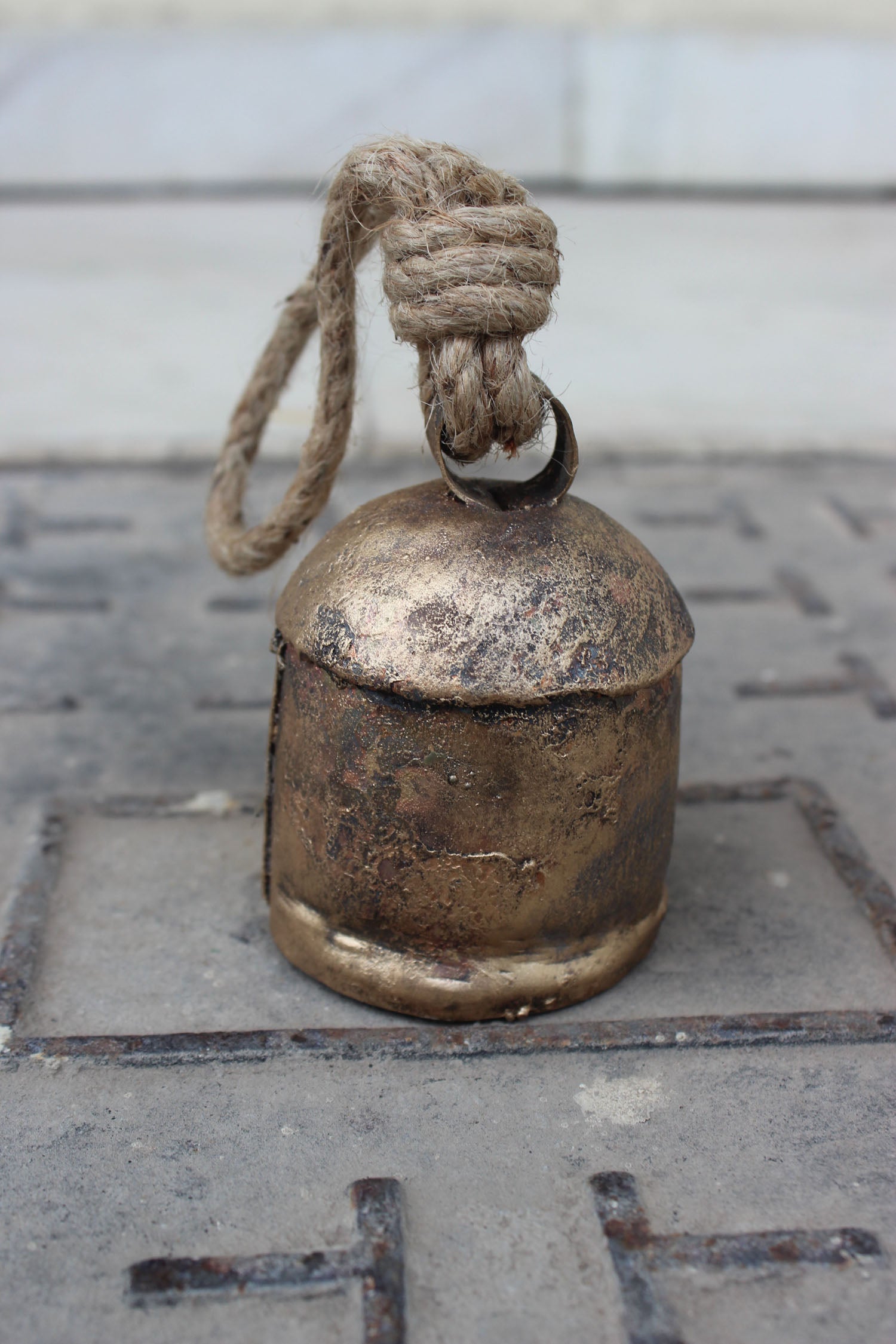 Shabby Chic Rustic Recycled Iron Bells Set of 5