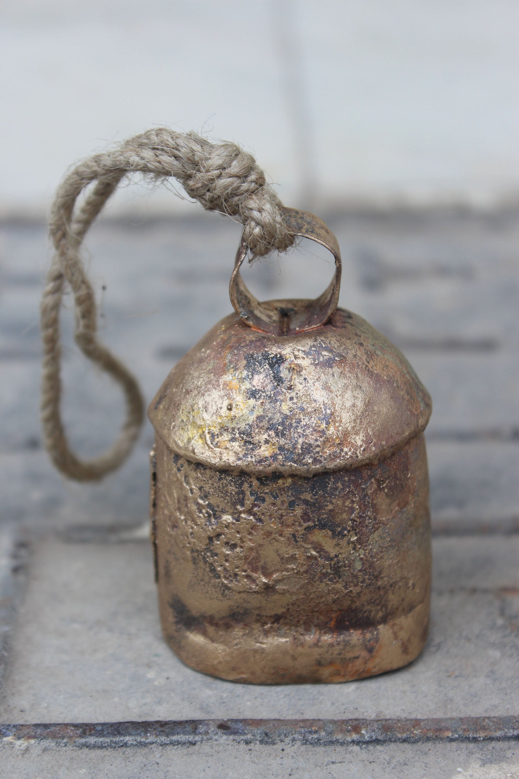 Shabby Chic Rustic Recycled Iron Bells Set of 5