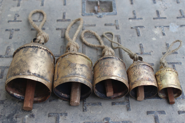 Shabby chic Cow Bells Brass Metal Bells INDIAN