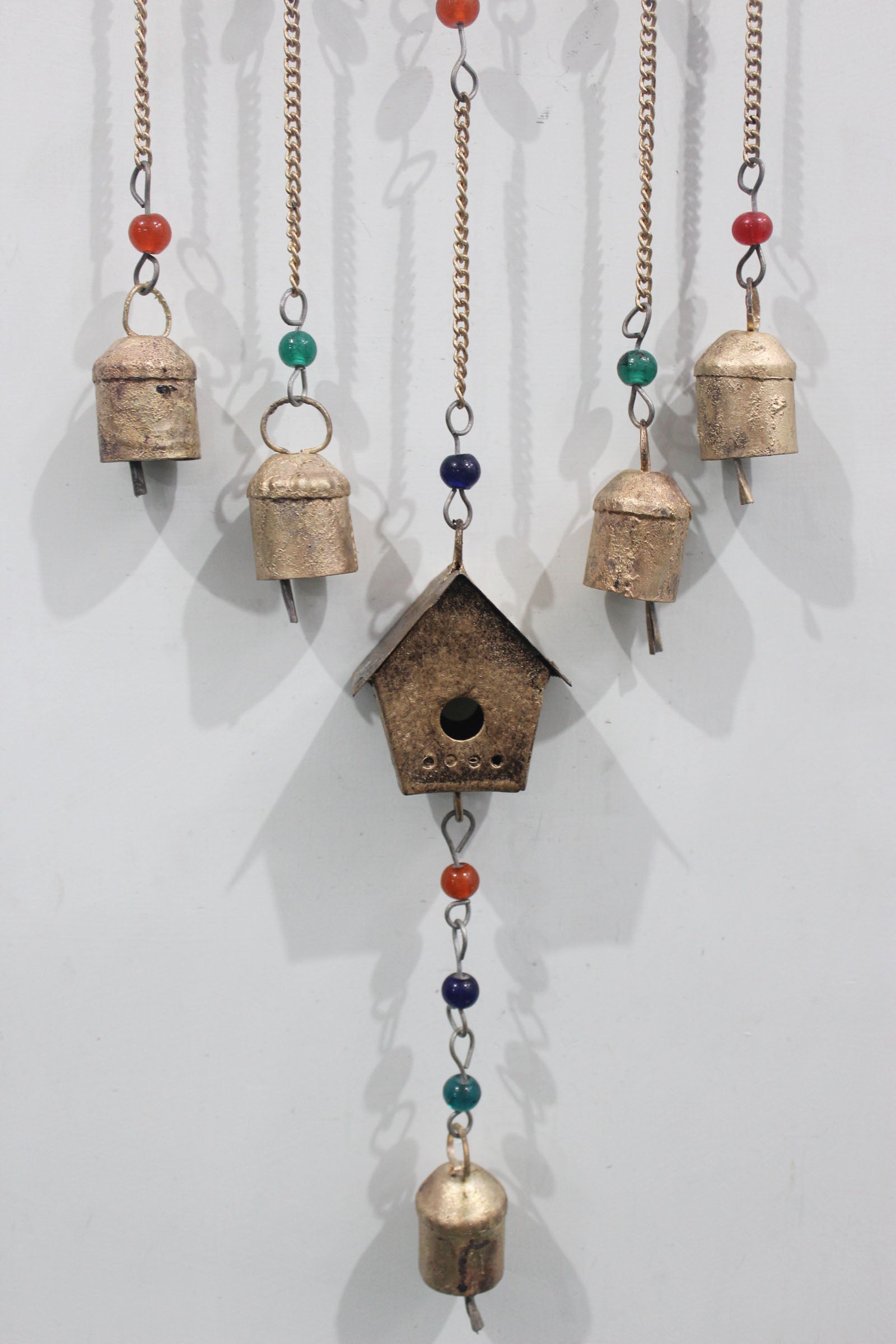 Handmade Flower Wind Chime - 21" Recycled Iron Craft