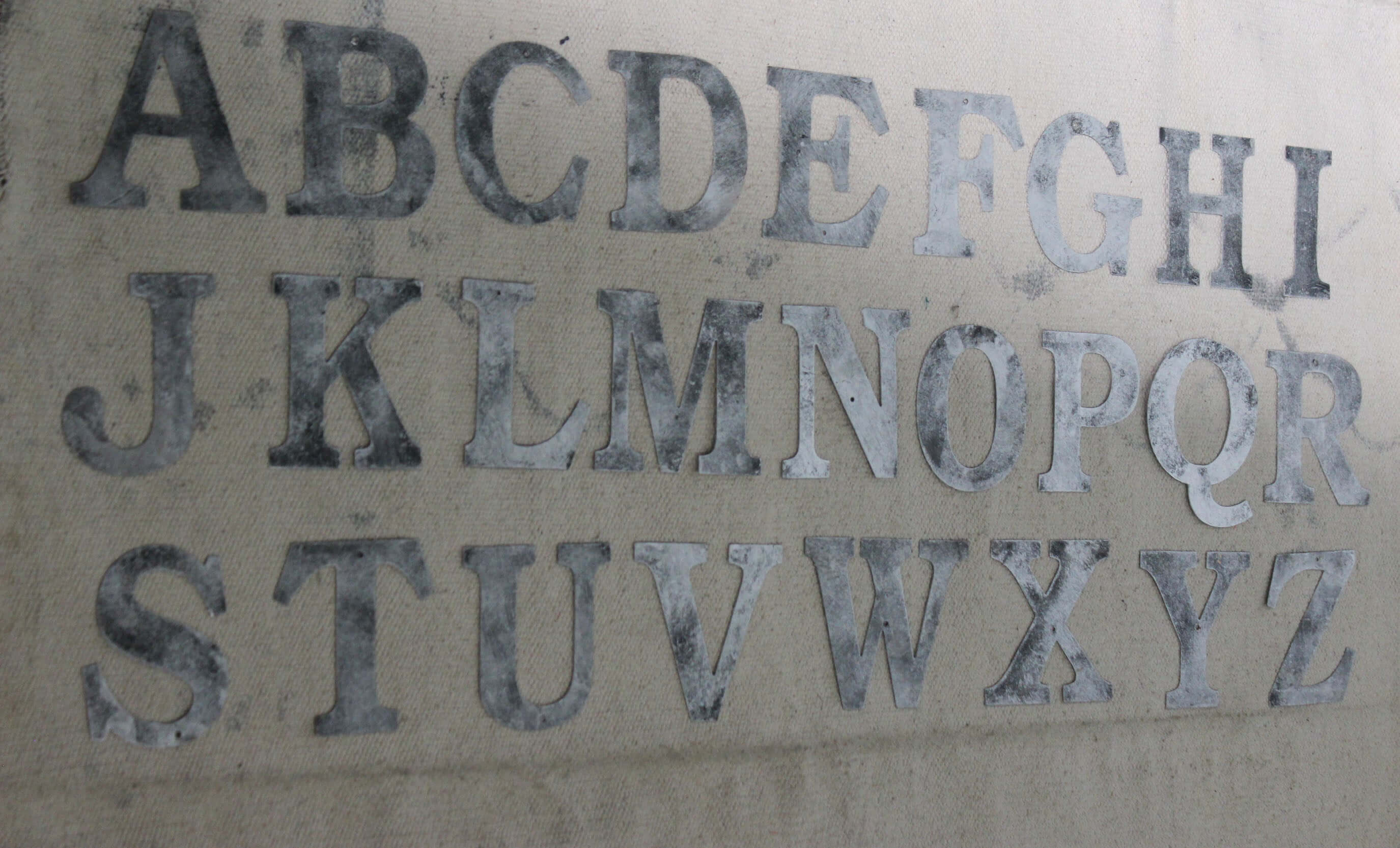 Recycled Iron Metal Alphabet Letters - DIY Decor