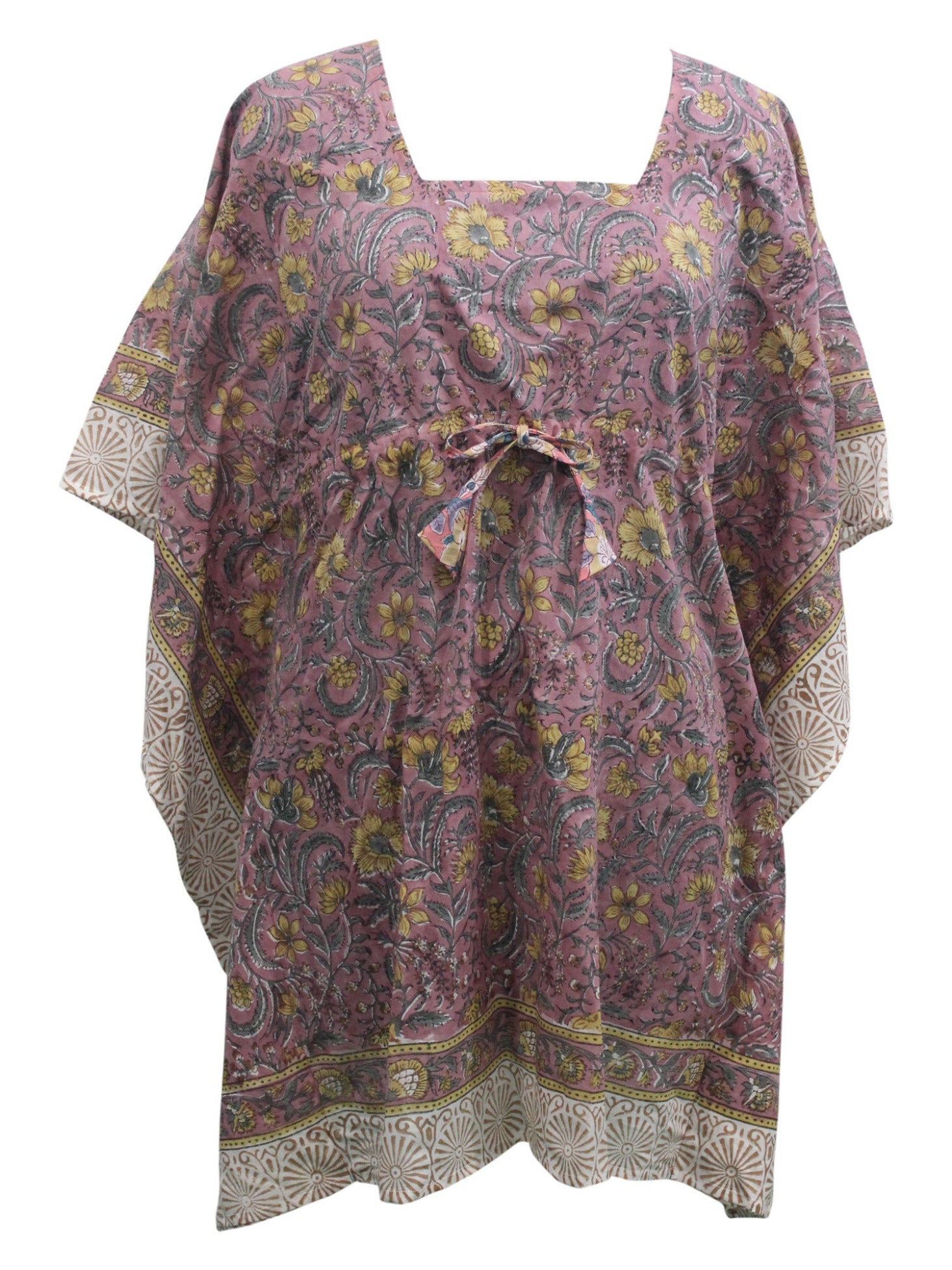 Women’s 100% Cotton Block Print Kaftan Tunic