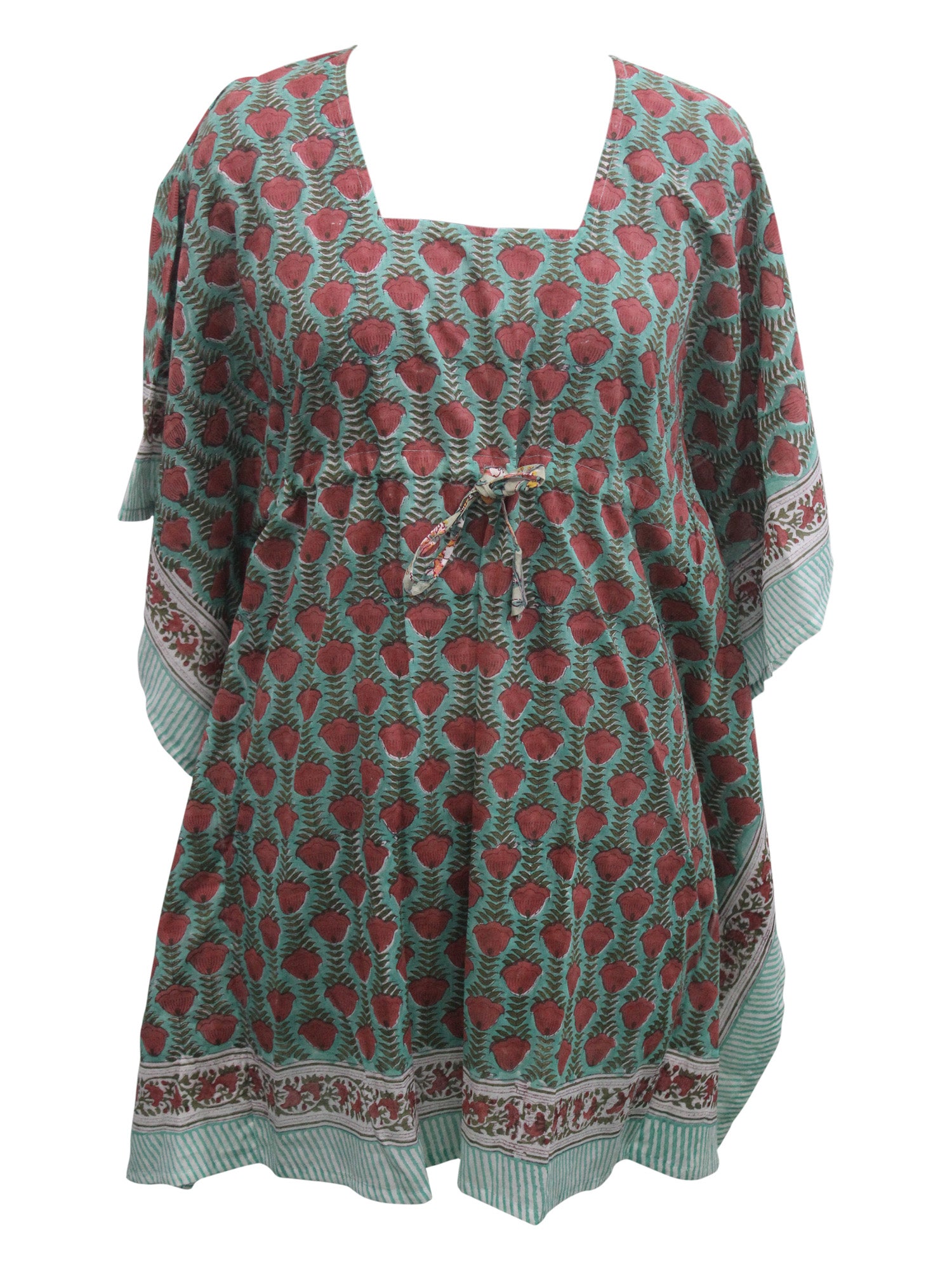 Women’s 100% Cotton Block Print Kaftan Tunic
