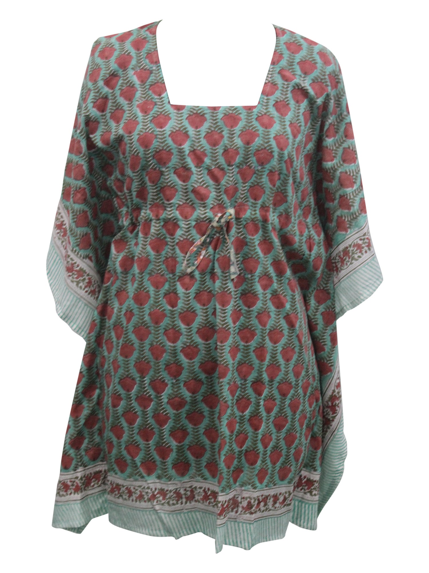 Women’s 100% Cotton Block Print Kaftan Tunic