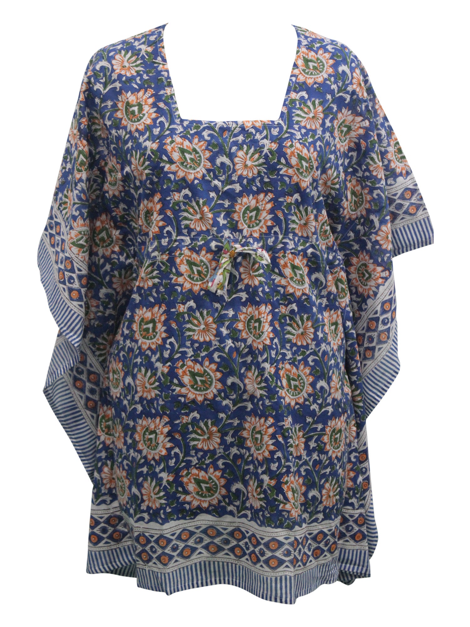 Women’s 100% Cotton Block Print Kaftan Tunic