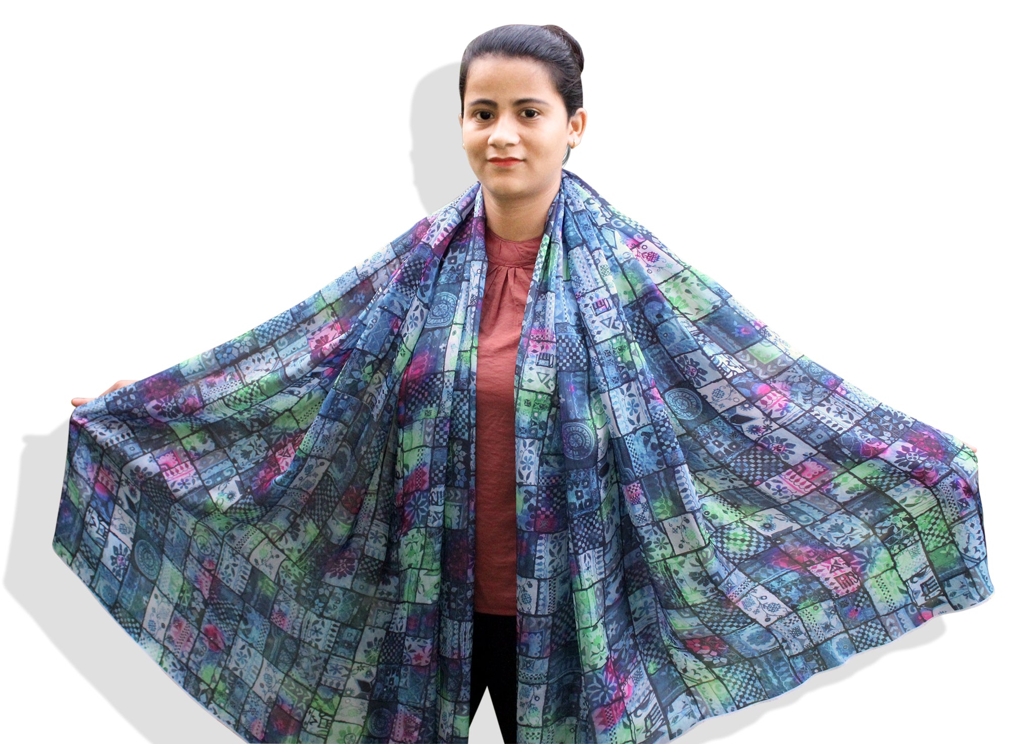 Women Silk Sari Sarong Pareo Beach Wrap Dress Boho Fashion Hippie Wear