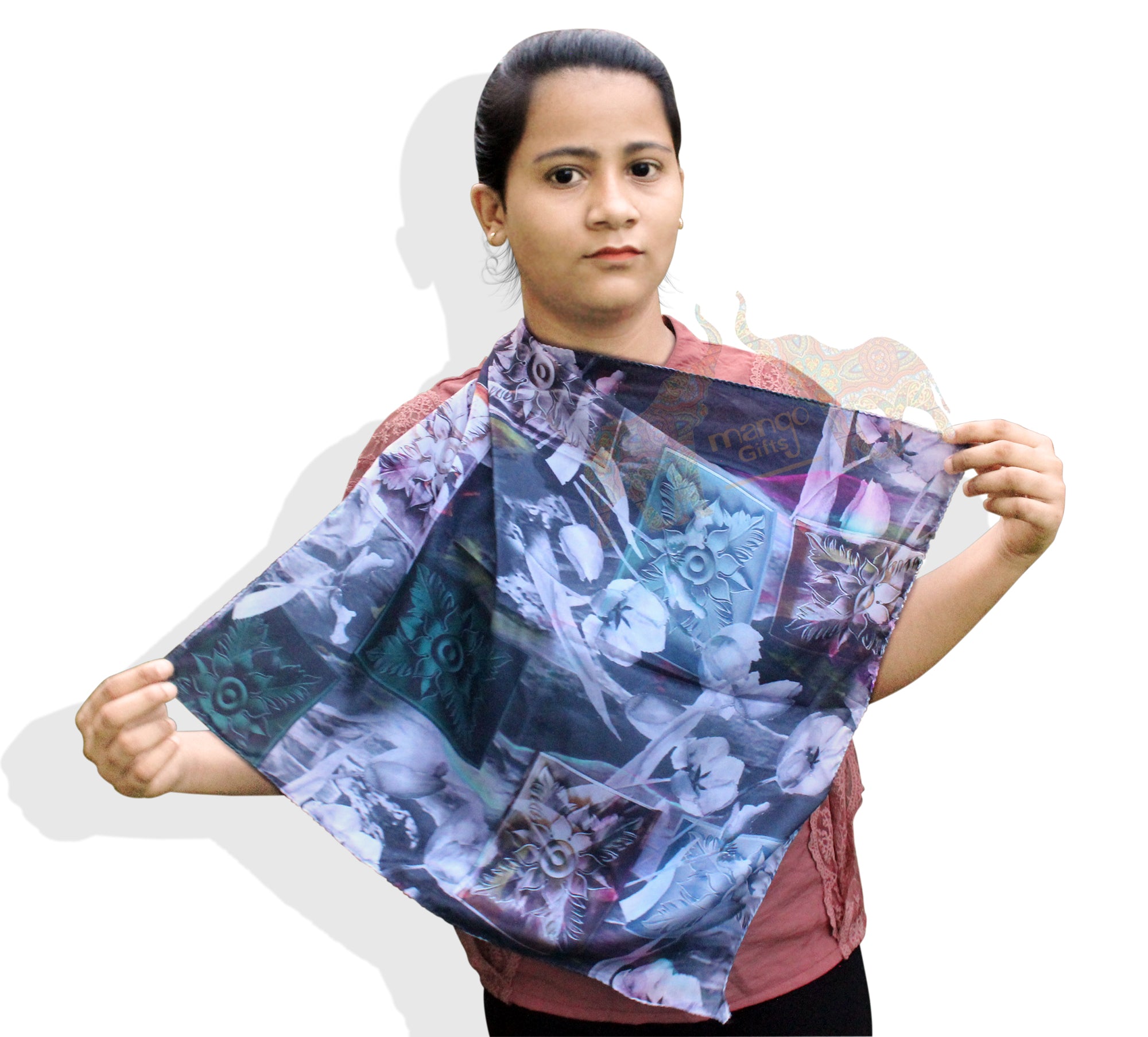 Stylish Silky Square Scarf for Women - Mango Gifts