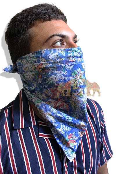 Cotton Printed Scarves and Mask High Quality Square 100%cotton Scarves 