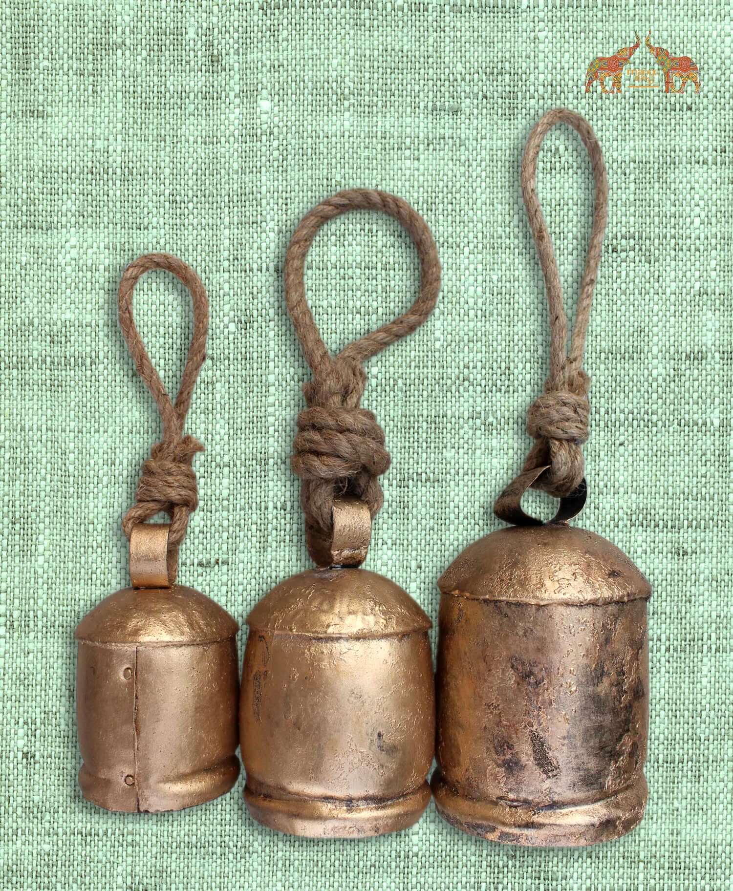 Rustic Iron Harmony Bells Set of 3 - Eco-Friendly Decor