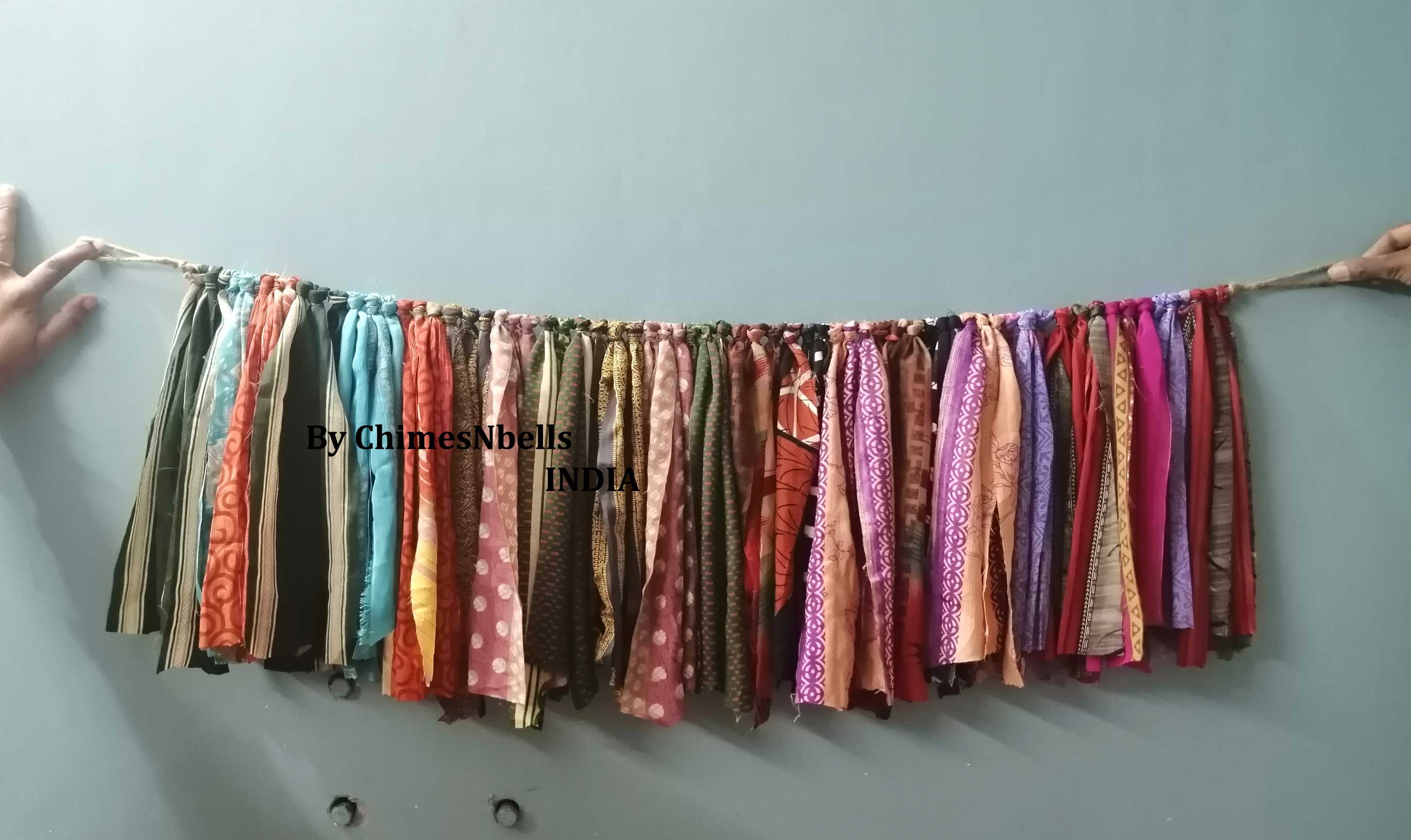 Eco-Friendly Silk Sari Valance - Bohemian Decor