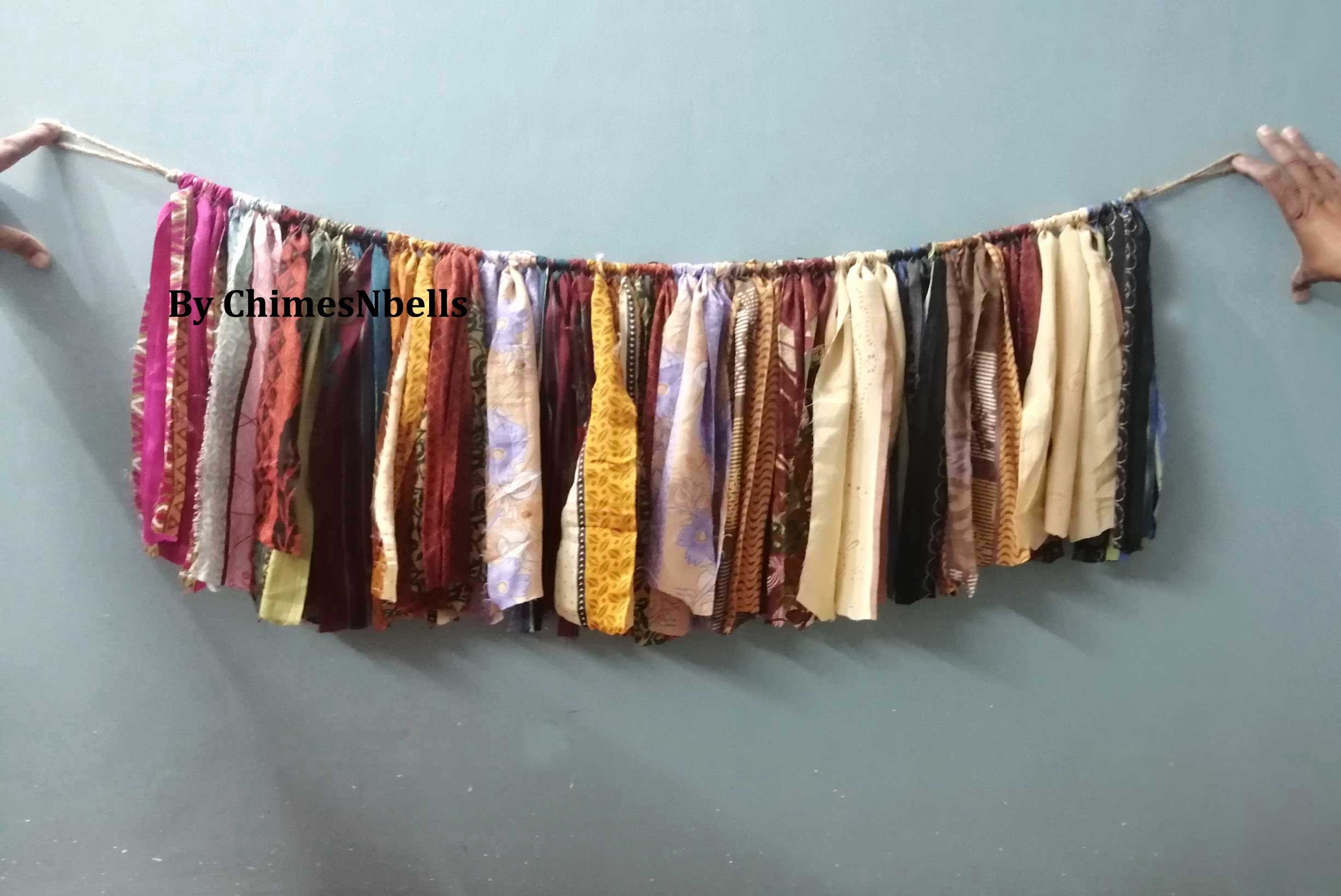Eco-Friendly Silk Sari Valance - Bohemian Decor
