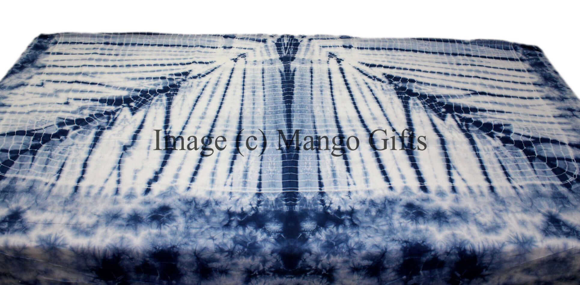 Blue tie dye quilt showcasing intricate patterns; ideal for queen size double beds.