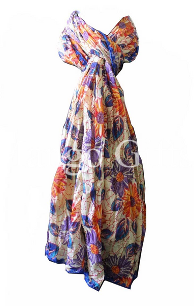 Indian Floral Cotton Scarf Dupatta 100%Cotton Wraps Scarves Multicoloured - Mangogiftsstore