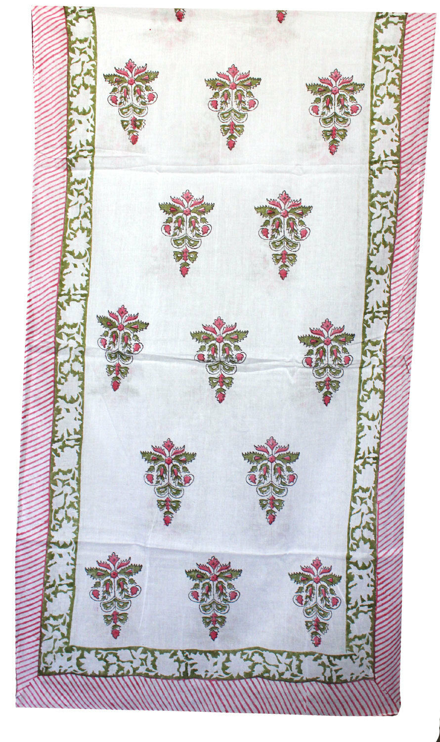 Hand Block Print 100%Cotton Scarf Nech wrap Rectangular Scarf Hijab Dupatta Assorted Colors Designs Wholesale - Mangogiftsstore