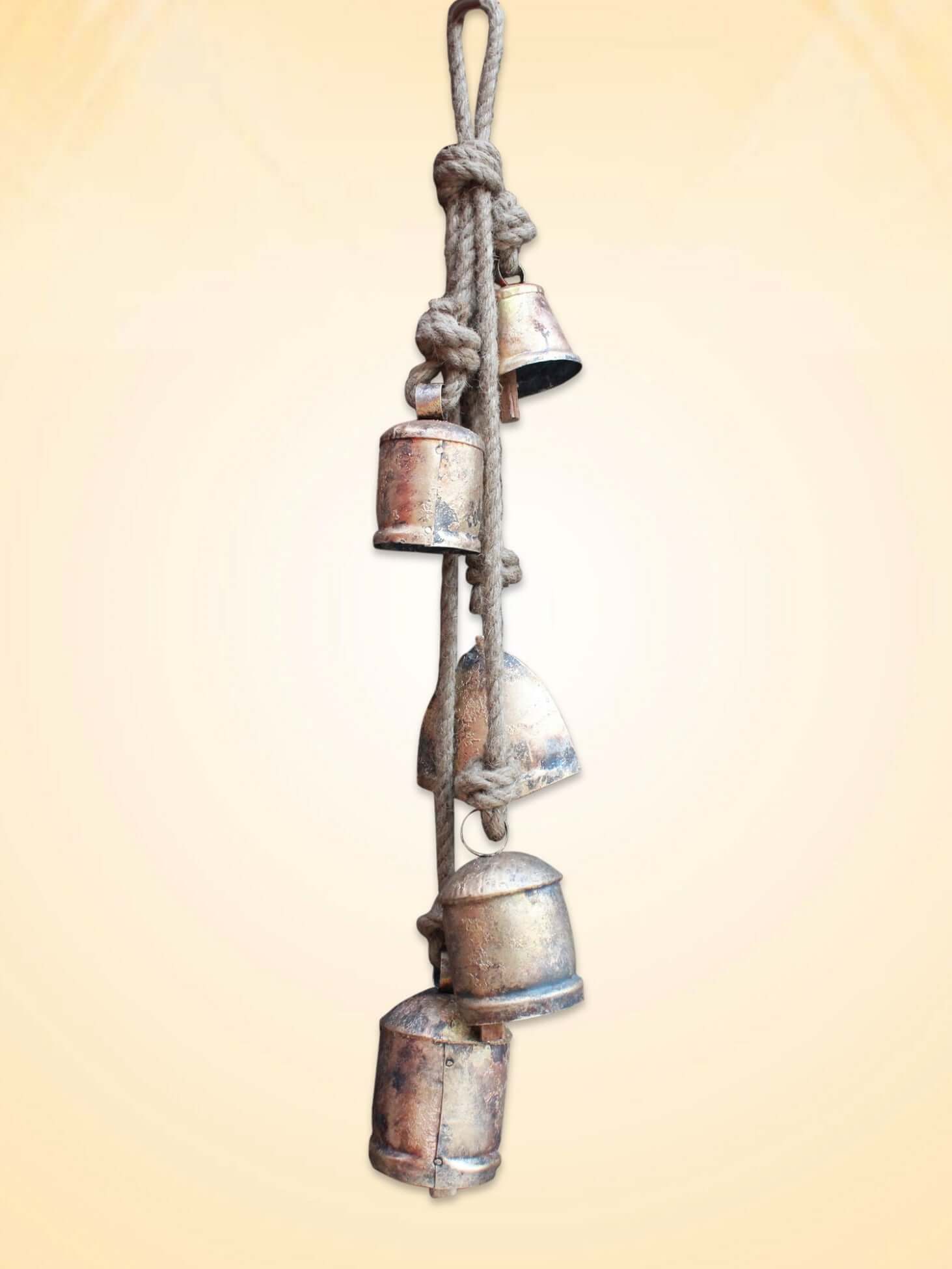 Rustic Cow Bells Wind Chime – Outdoor Garden Decor