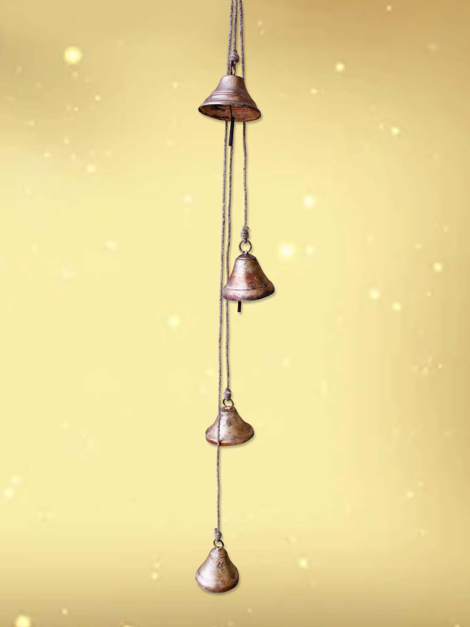 Rustic Iron Tin Bells Chime for Outdoor Decor