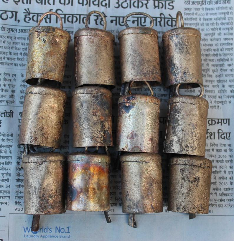 Shabby Chic Rustic Iron Tin Mug Bells - Wholesale Lots