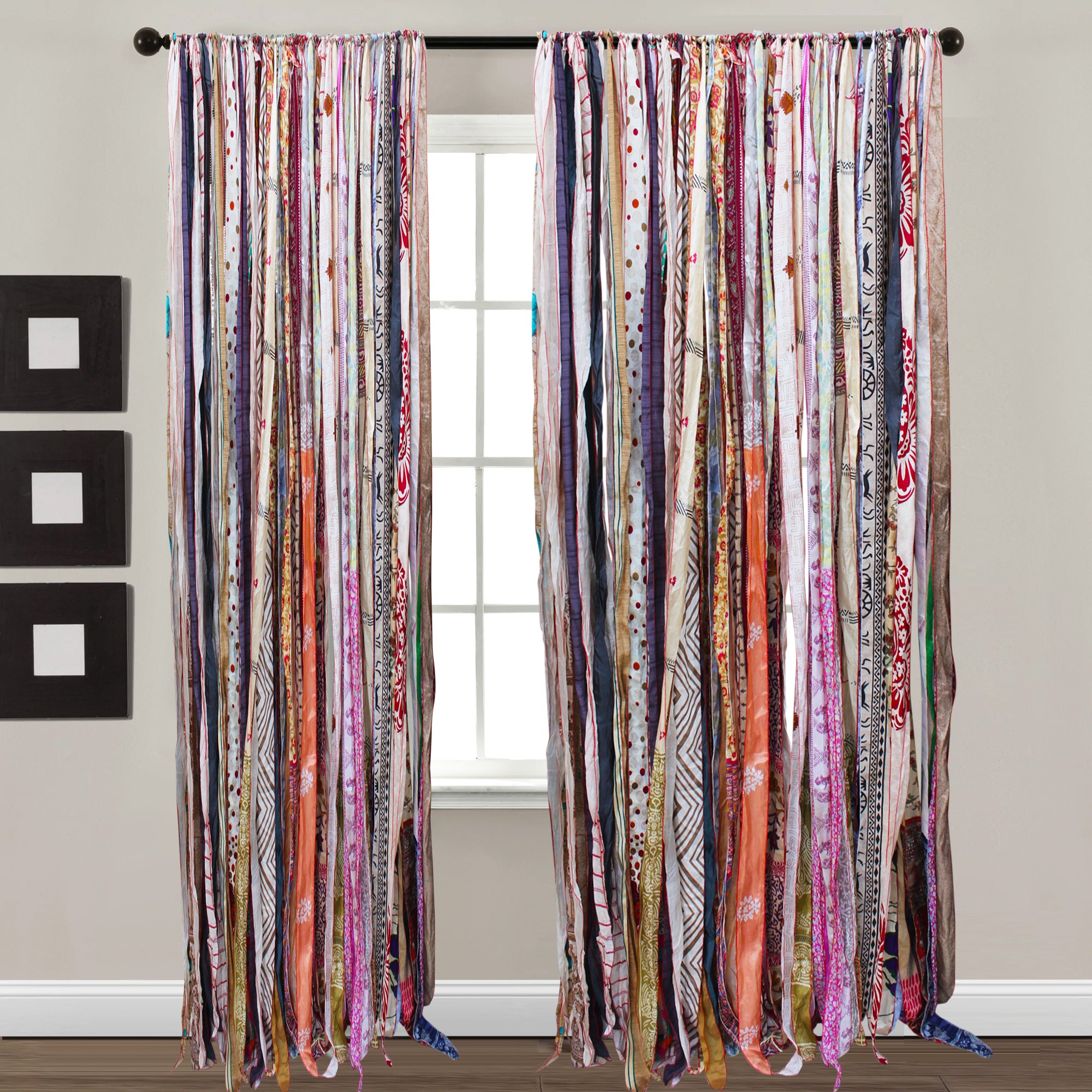 Ribbon Sari Bohemian Backdrop Curtain