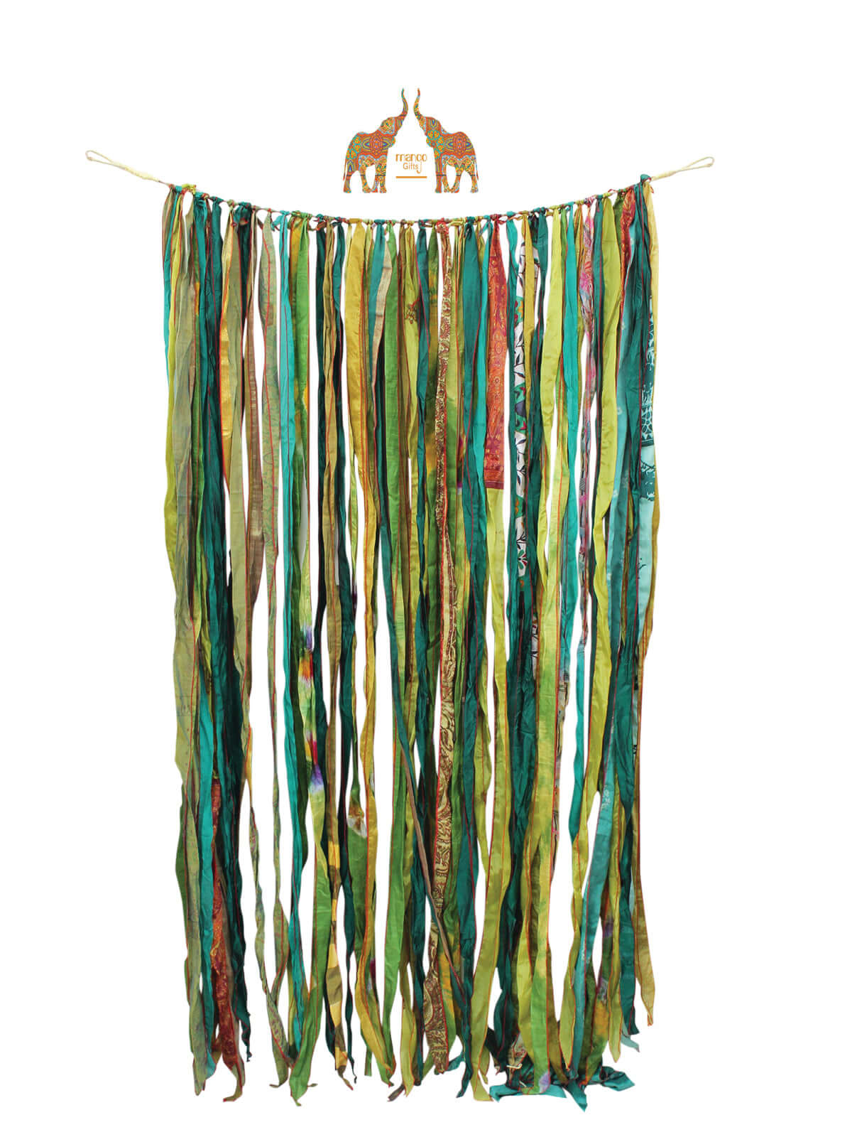 Recycled Silk Sari Bohemian Curtains - 210 x 120 cm