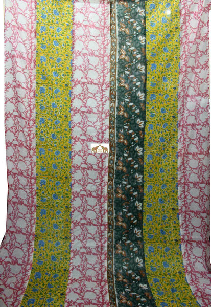 Wholesale Indian Hand Block print Patchwork Boho Curtain Window Panels 100%Cotton - Mangogiftsstore