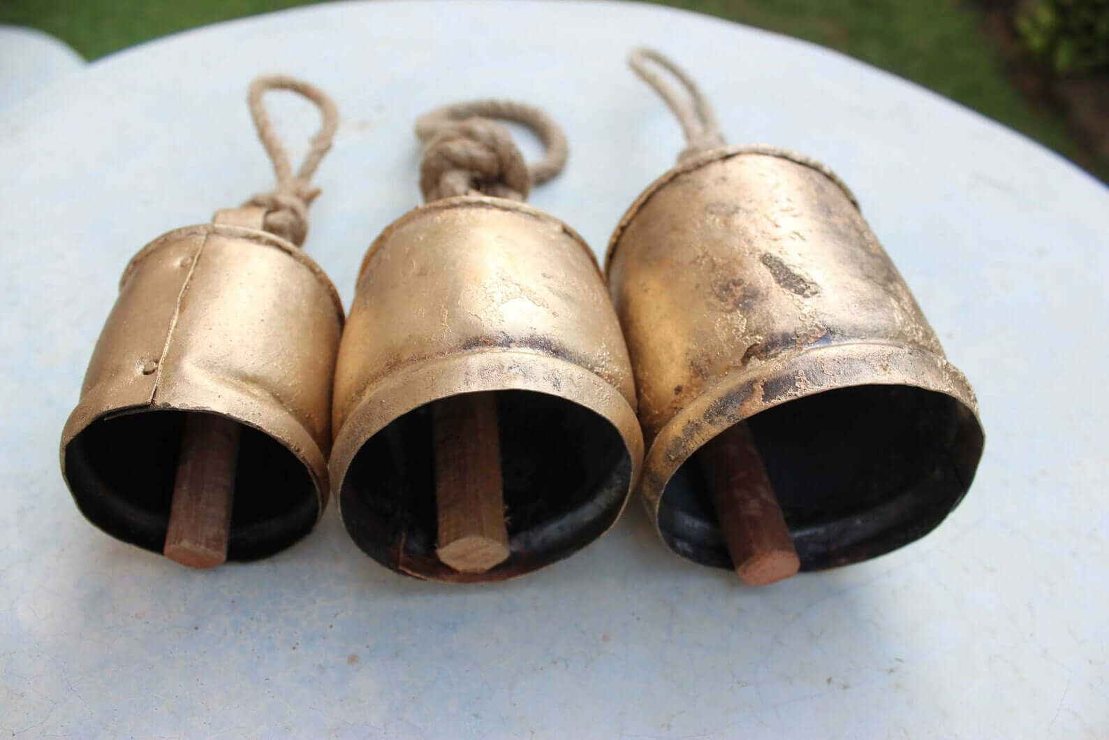 Rustic Iron Harmony Bells Set of 3 - Eco-Friendly Decor