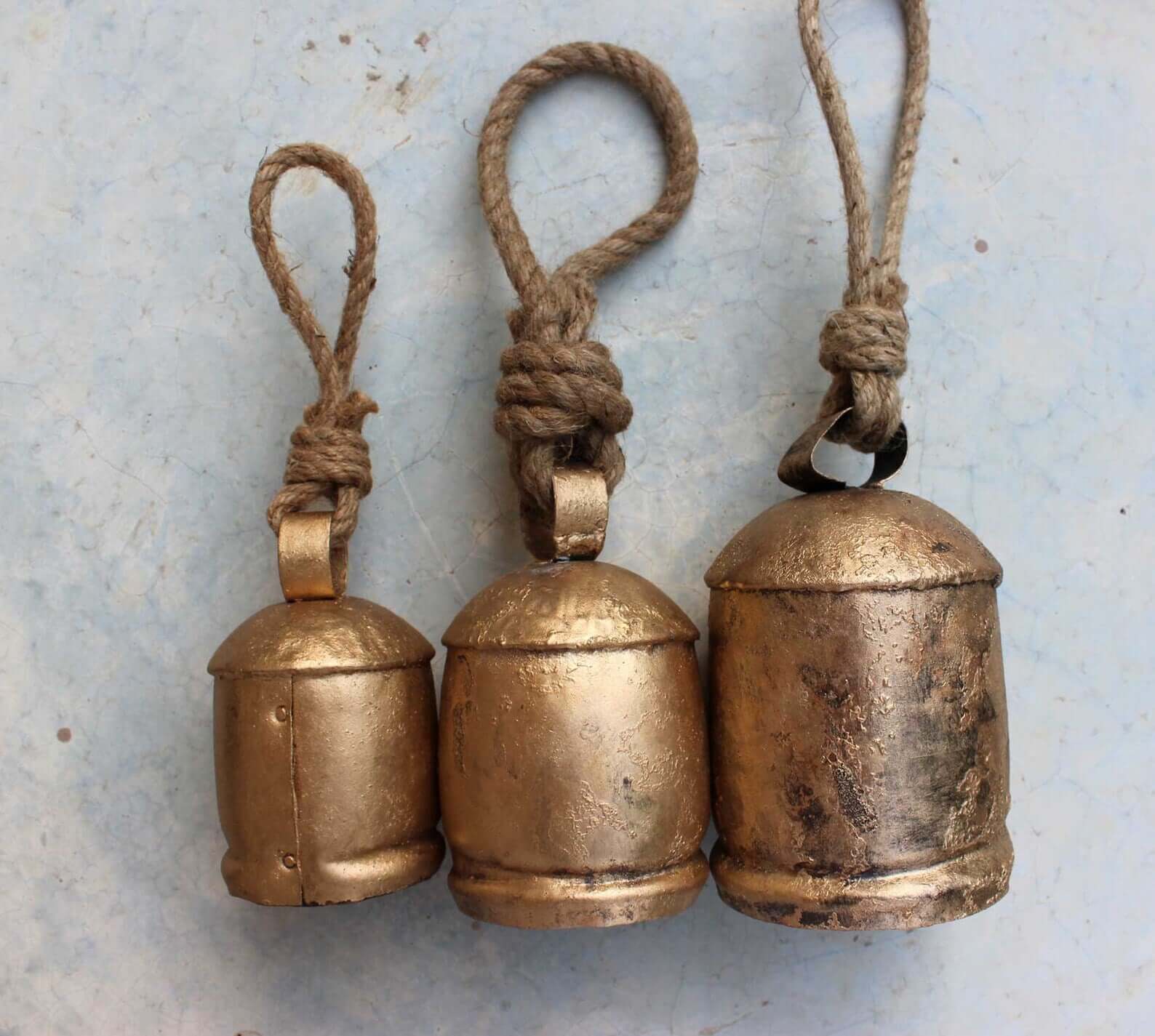 Rustic Iron Harmony Bells Set of 3 - Eco-Friendly Decor