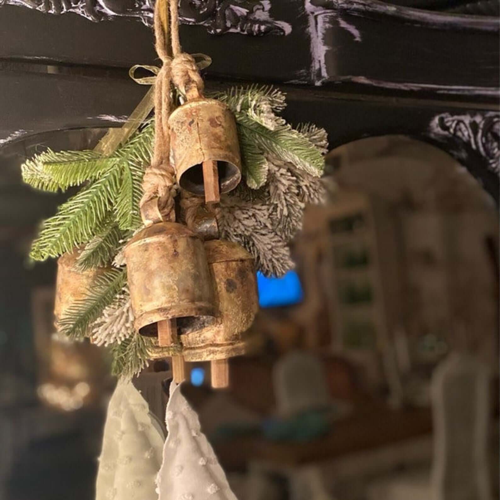 Rustic Iron Harmony Bells Set of 3 - Eco-Friendly Decor