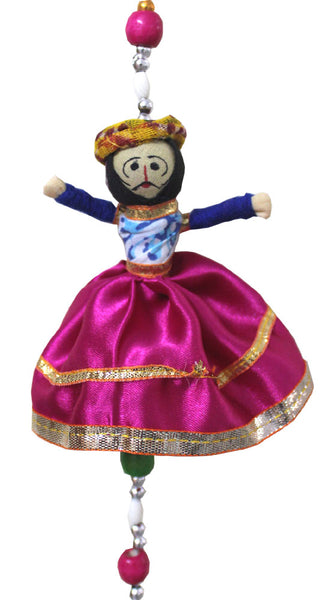 Rajasthani Traditional Indian Puppet Dolls Wall Hanging Mobile String Decoration Wholesale Lot