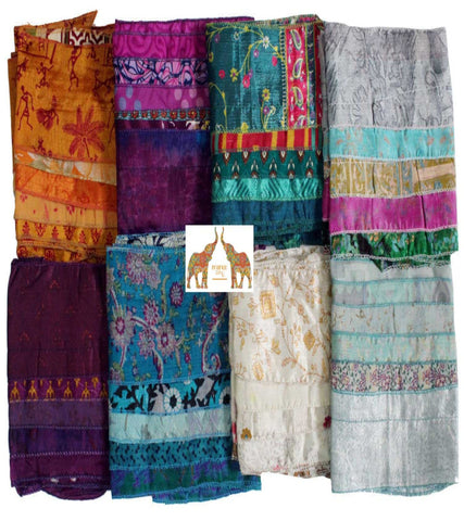 Indian Silk sari vintage Stole scarves - Mangogiftsstore