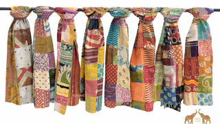 Kantha Vintage Cotton Scarves - Reversible Stole Apparel & Accessories