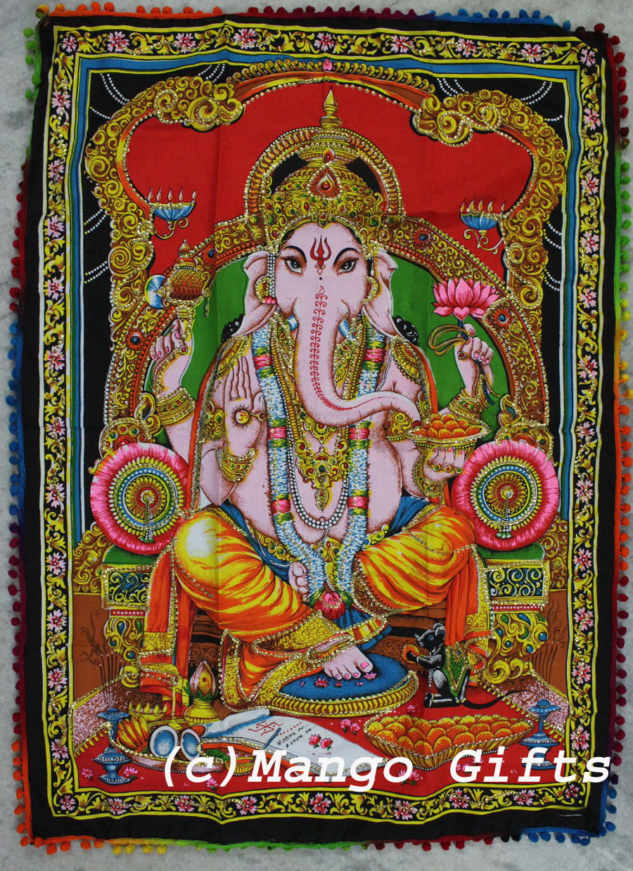 Indian Goddess Tapestry Wall Hanging Hindu God Wall Decor Poster India - Mangogiftsstore