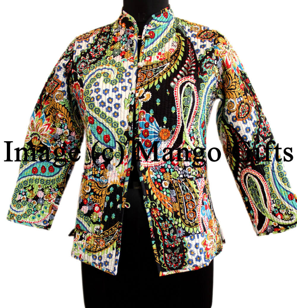 Women's Floral Quilted Reversible Cotton Jacket