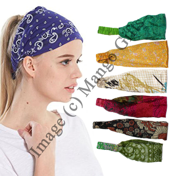 Fashion Women Yoga Elastic Bow Hairband Silk Hair Band Headband Wholesale Lot - Mangogiftsstore