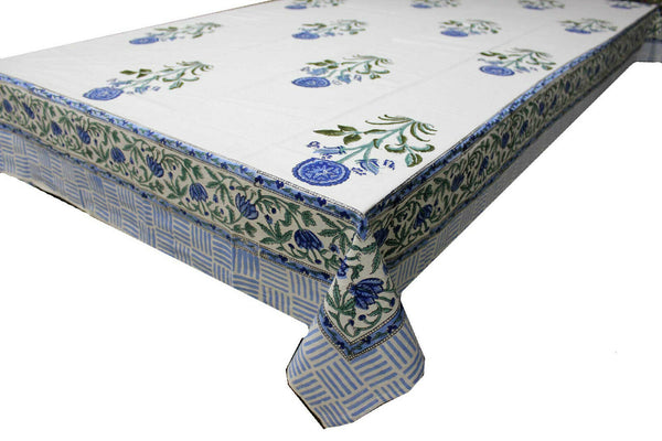 INDIAN Hand Block Print Indian Tablecloth 100%cotton Floral Rectangular 152*228cm Table Cover Wholesale - Mangogiftsstore