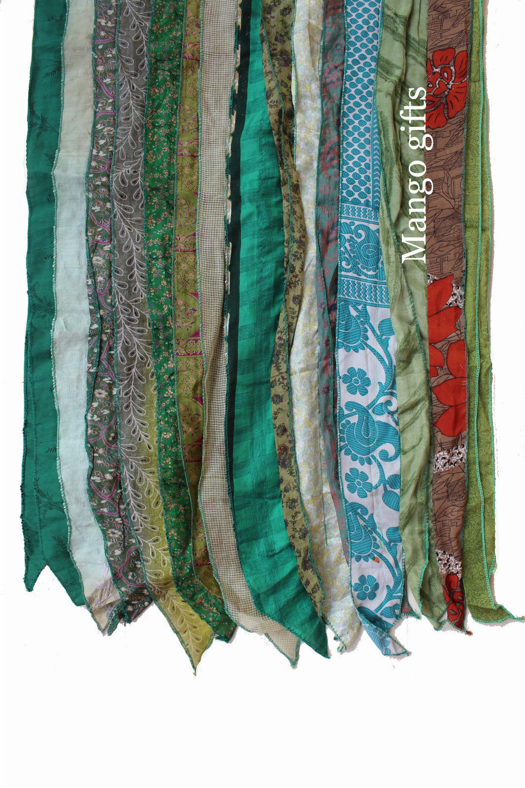 Vintage Indian Silk Sari Saree Recycled Scarves Patchwork scarf Headwraps Wholesale Lots Mango Gifts - Mangogiftsstore