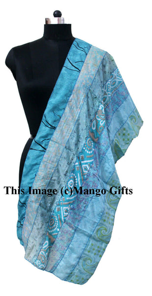 Indian Silk Sari Saree Vintage Scarves Scarf Head Wrap Stole Duppatta Wholesale Lots - Mangogiftsstore