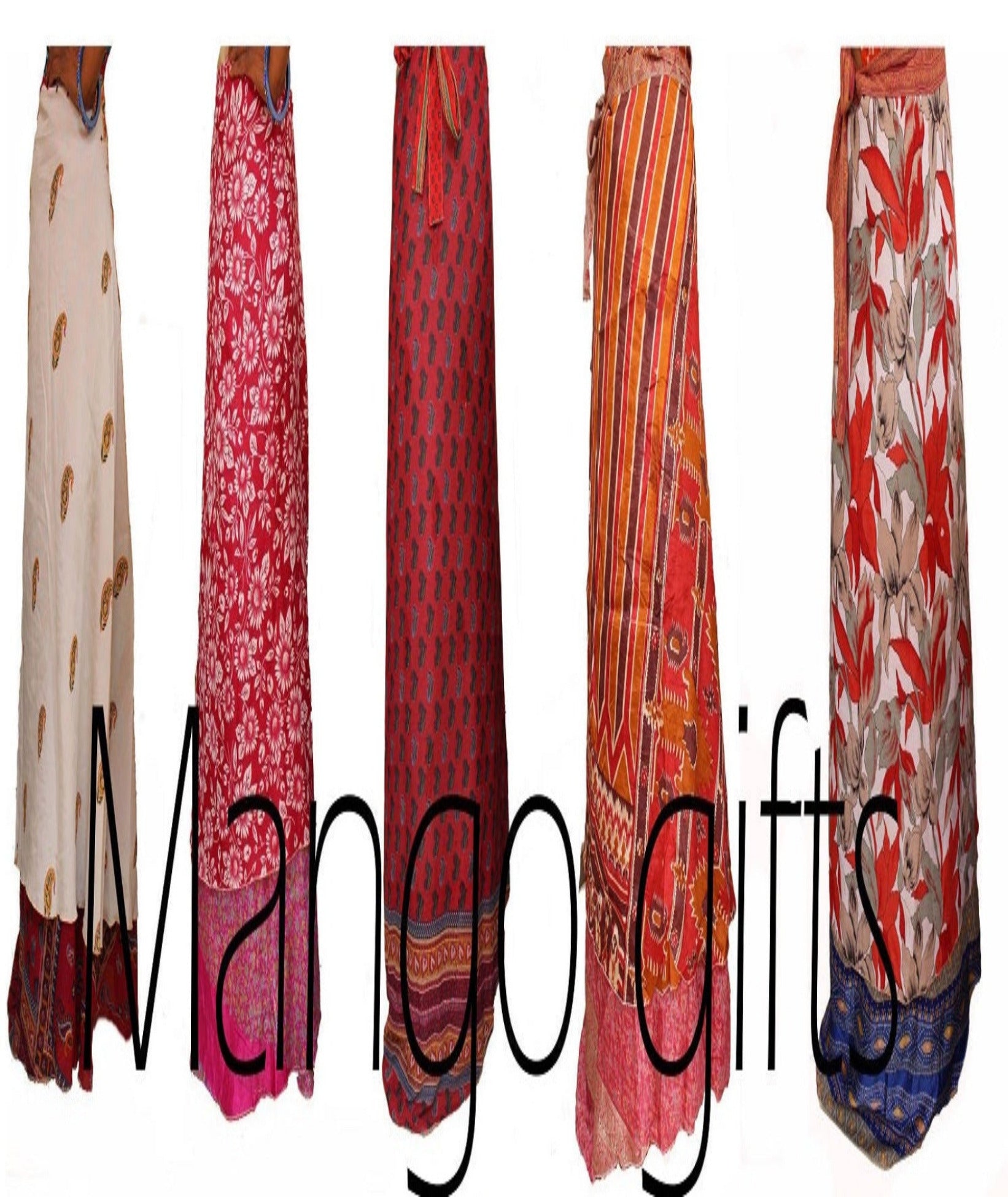 Long Skirts Silk Sari wrap around free shipping