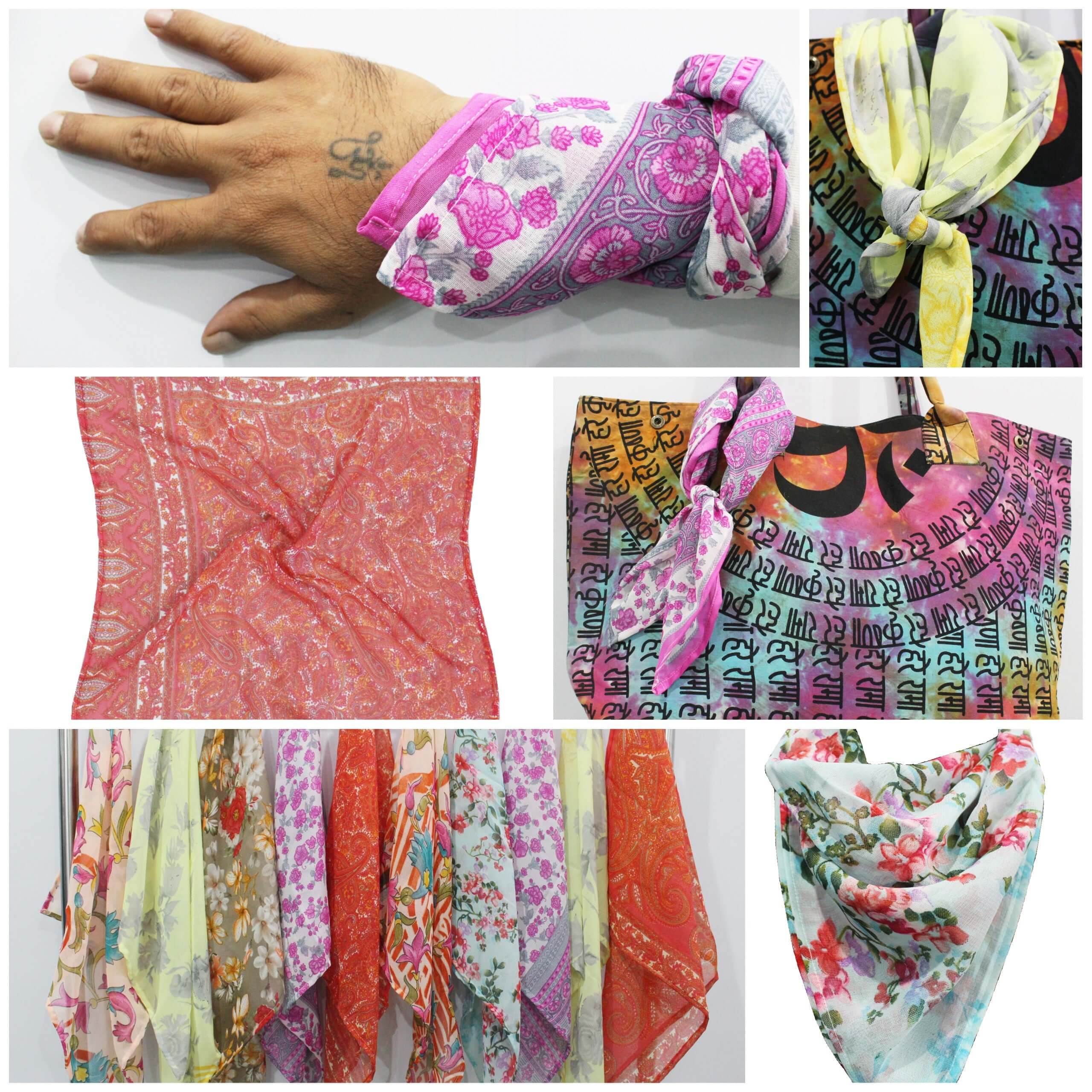 Soft Silky Floral Square Scarf for Women | Mango Gifts